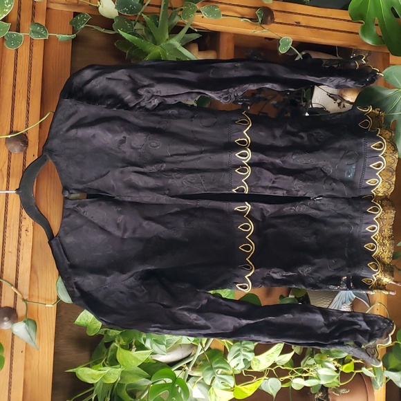 Gorgeous Nataya Black and Gold Blouse Size Small - Picture 7 of 10